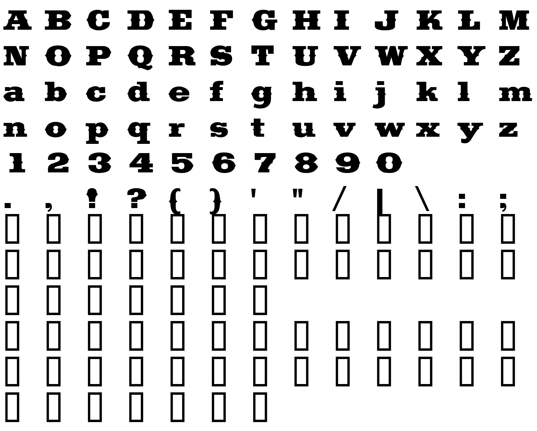 Saddlebag Black шрифт