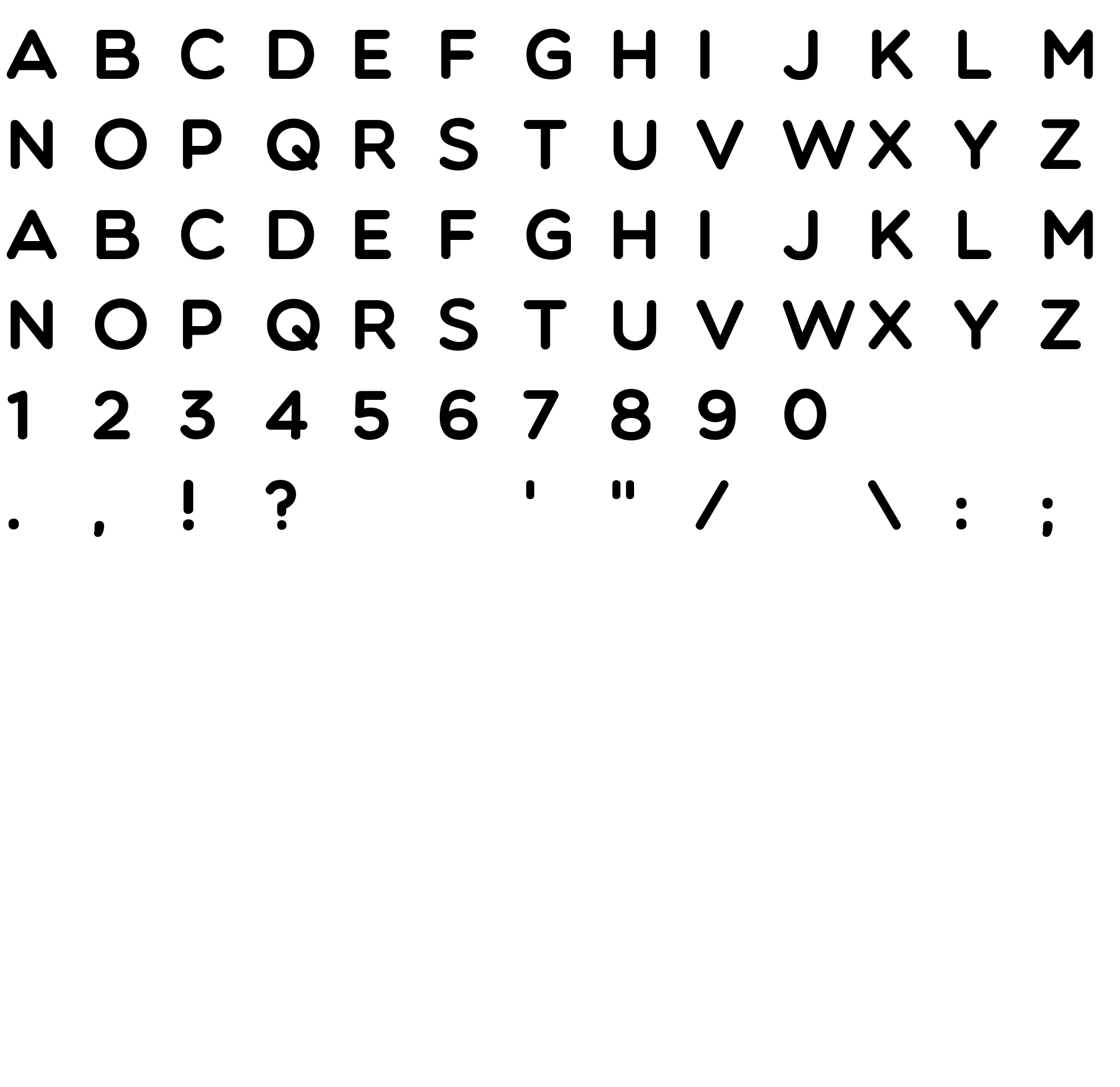 Шрифт Multicolore