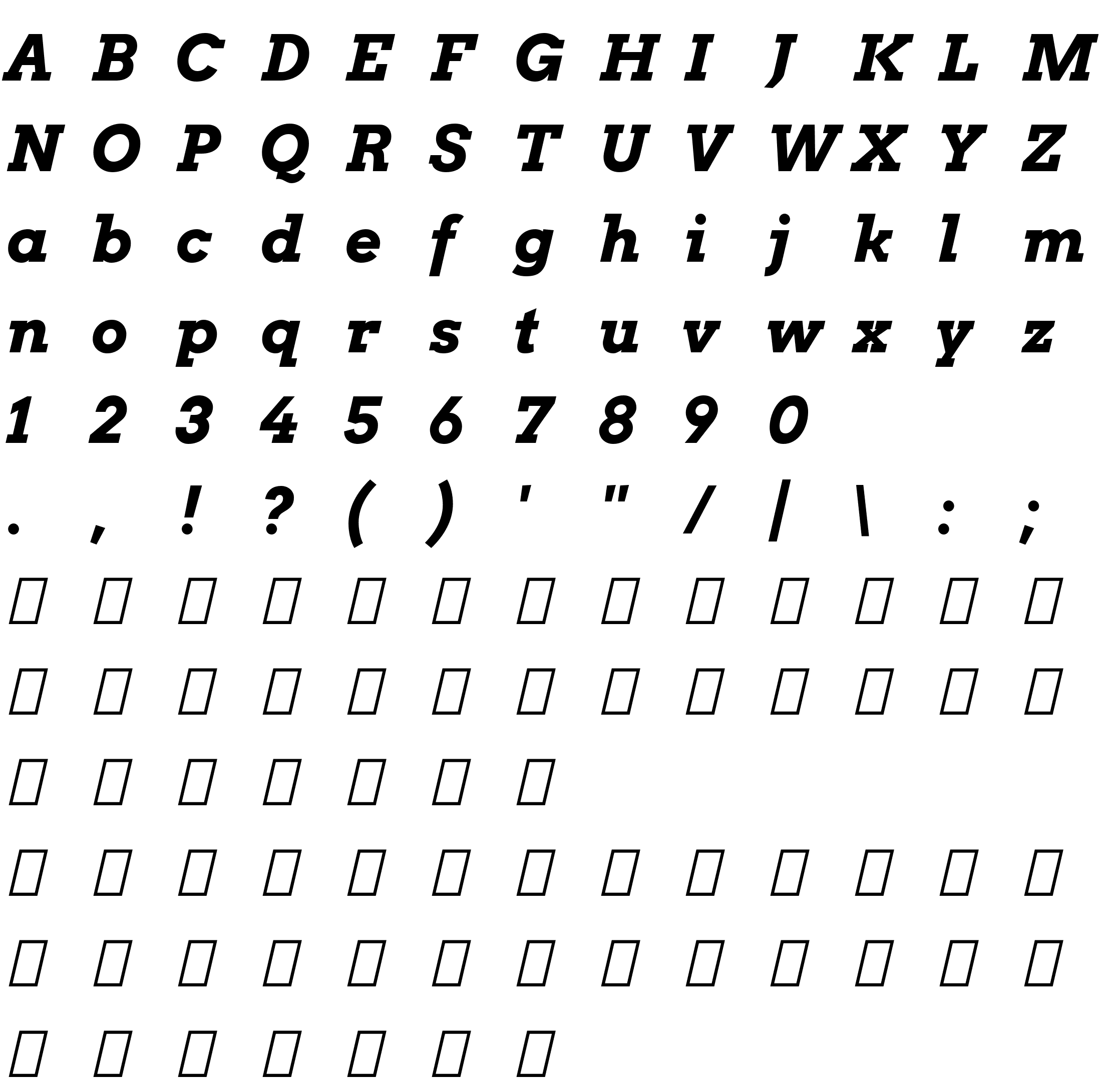 Шрифт Arvo Bold Italic