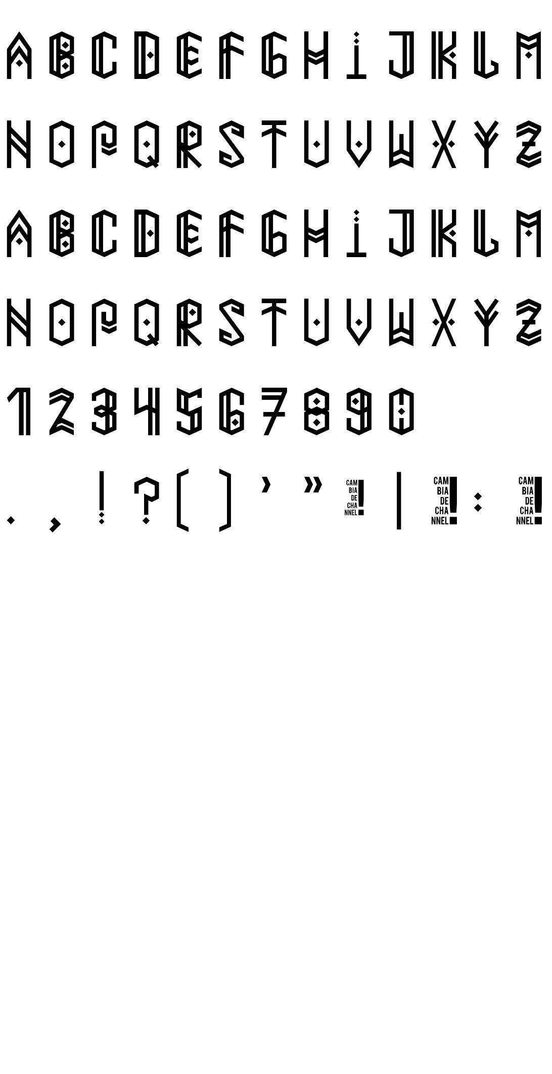 Шрифт Paihuen Mapuche