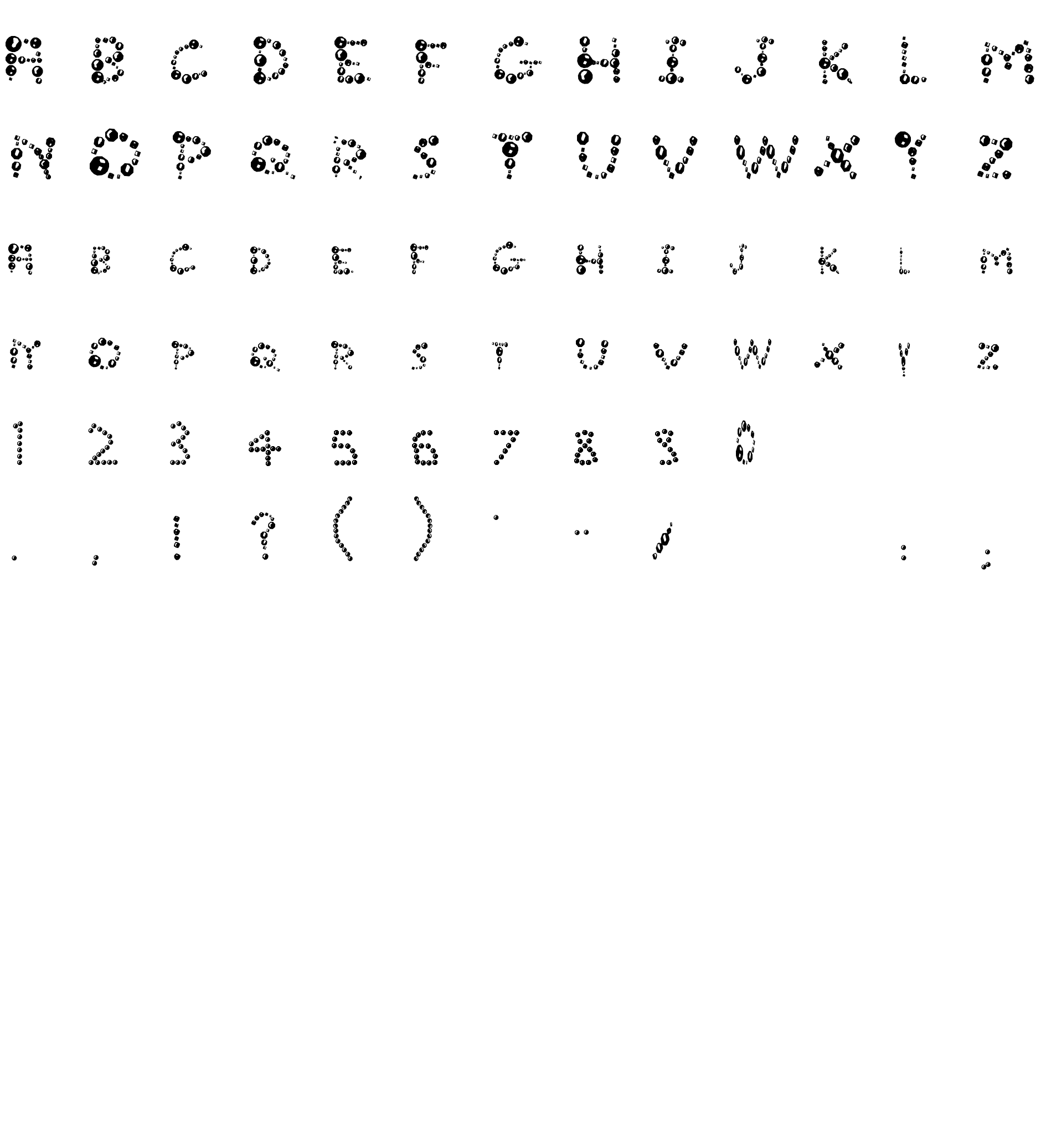 Шрифт Ur Company's Bubbles Fantasy