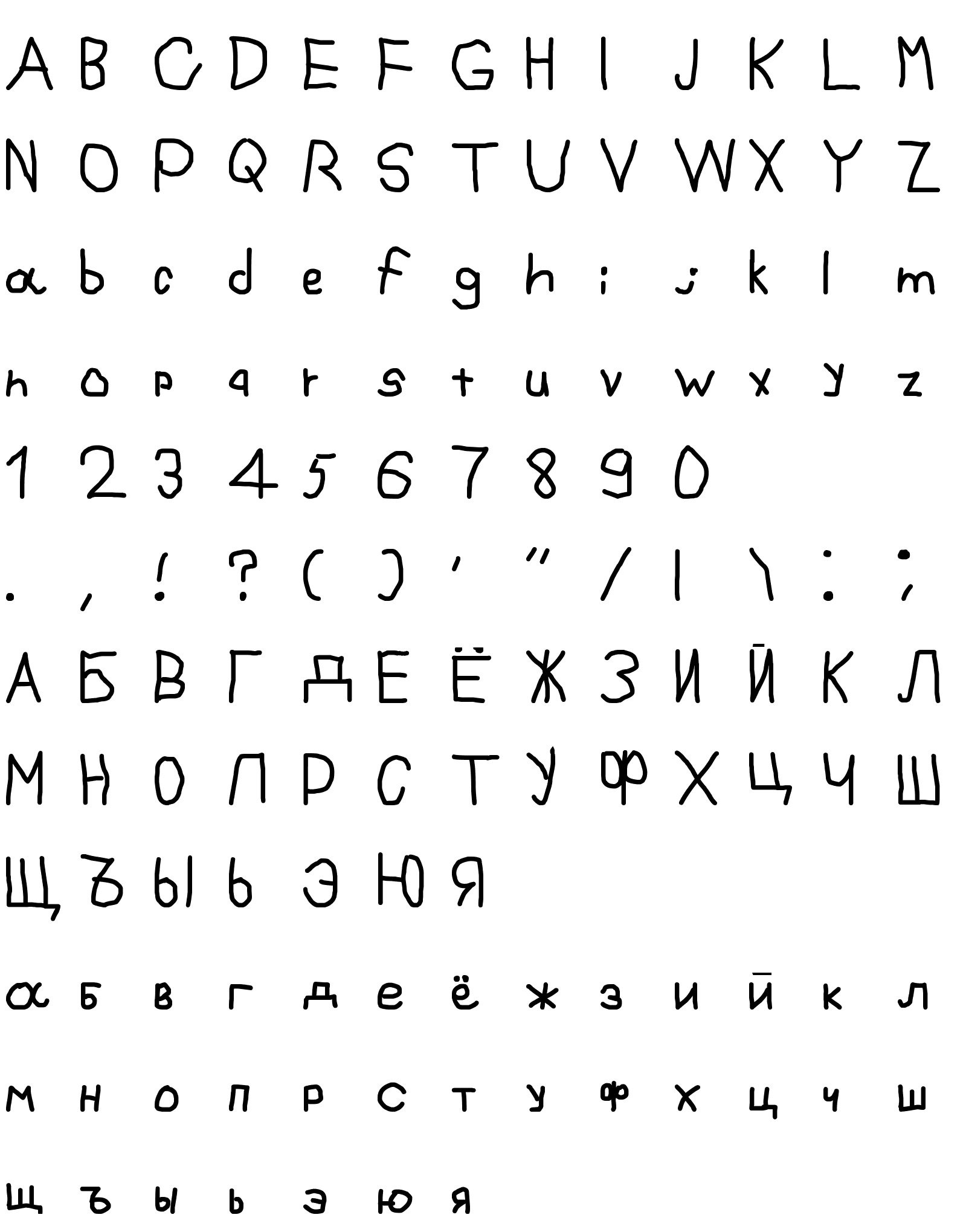 Шрифт normal font