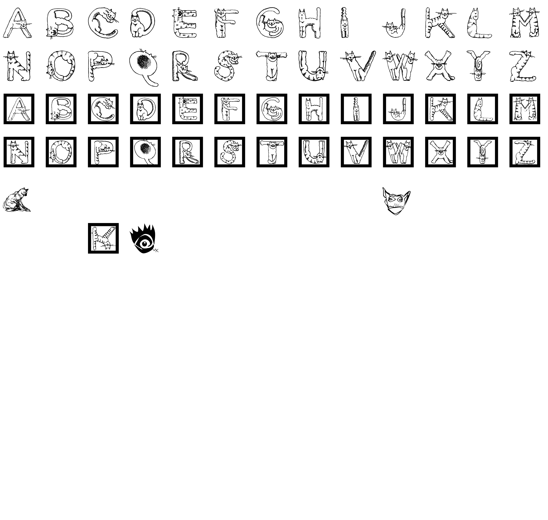 Шрифт CatsAlphabet