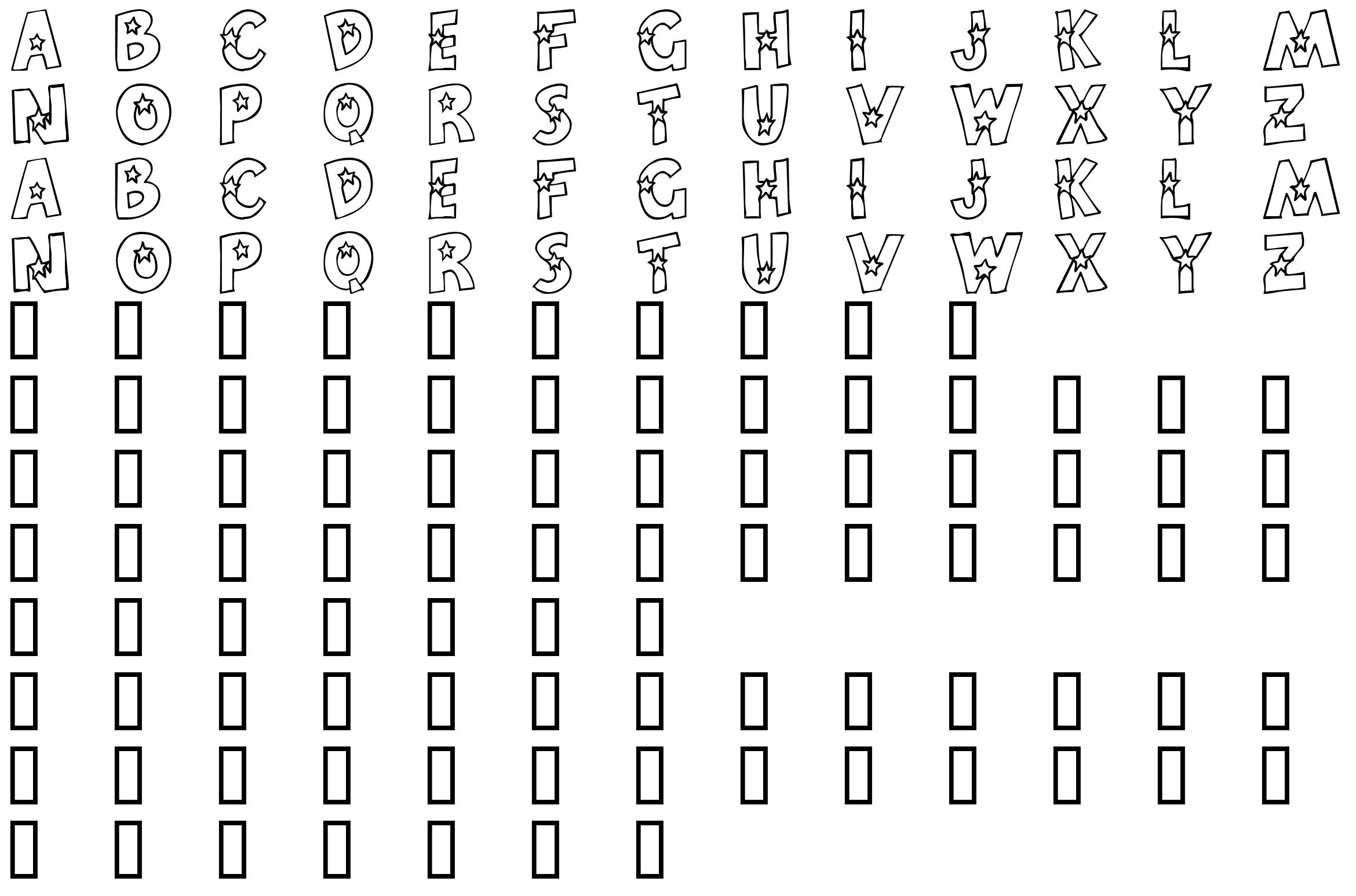 Шрифт Craftopia Stars