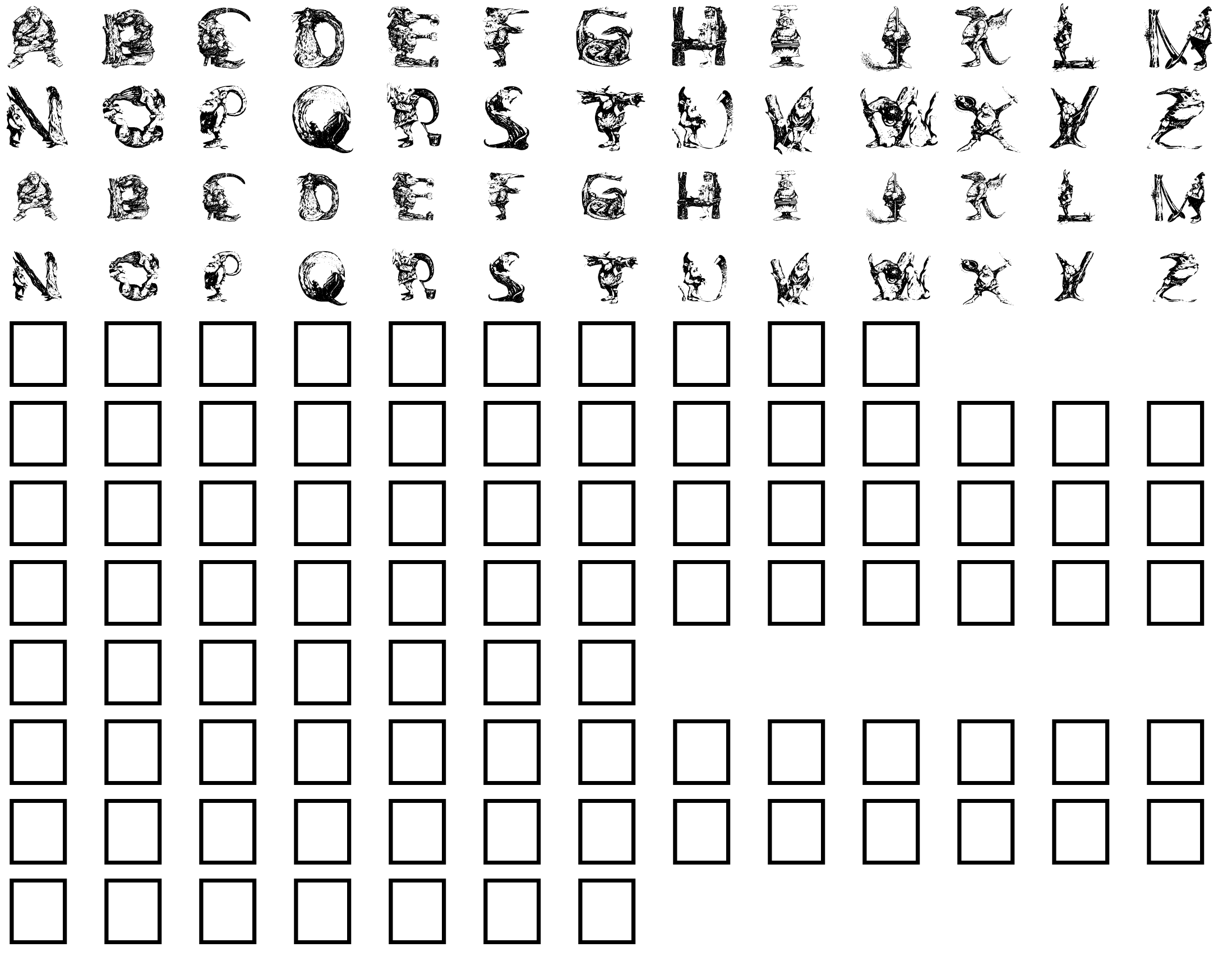 Шрифт Elfabet  Decorative