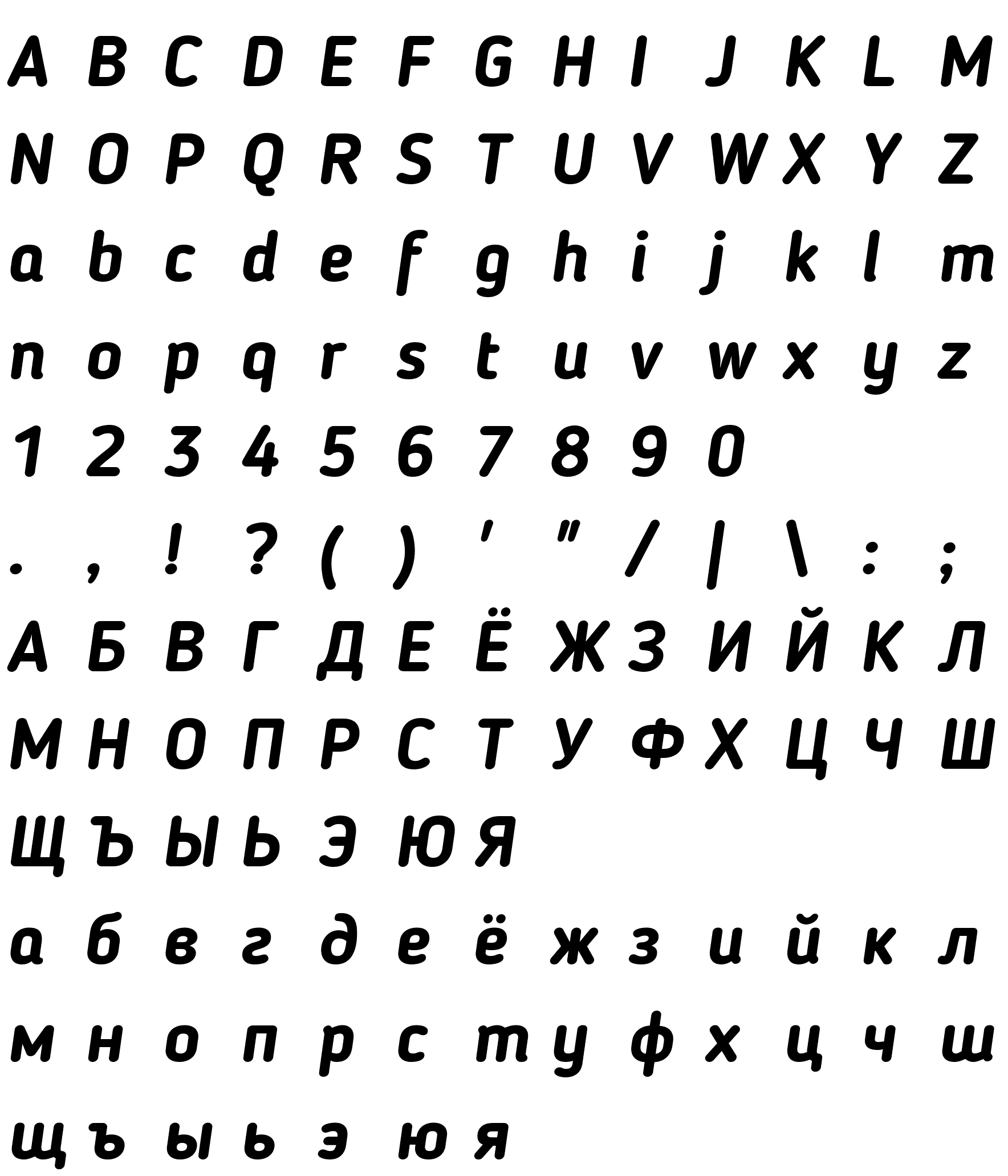 Шрифт Blogger Sans Bold Italic