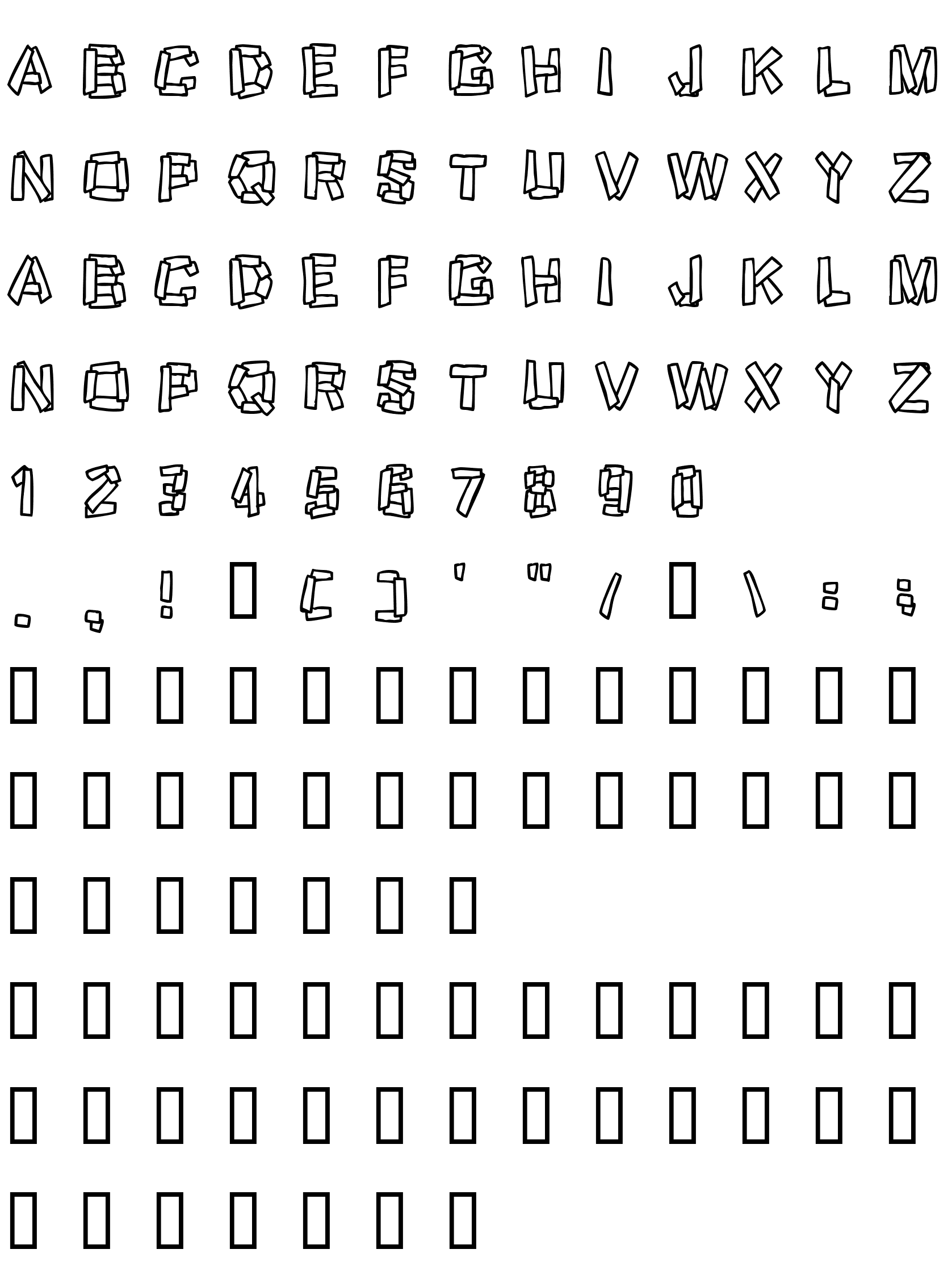 Шрифт Funky Stoneage