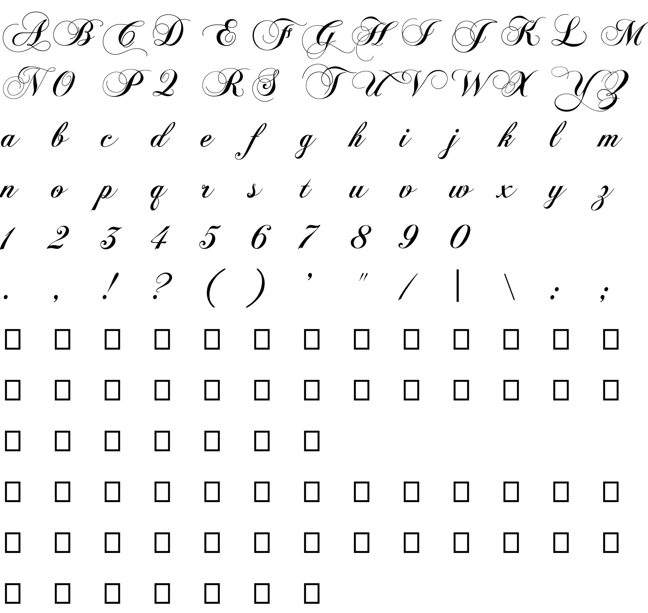 Шрифт ChopinScript