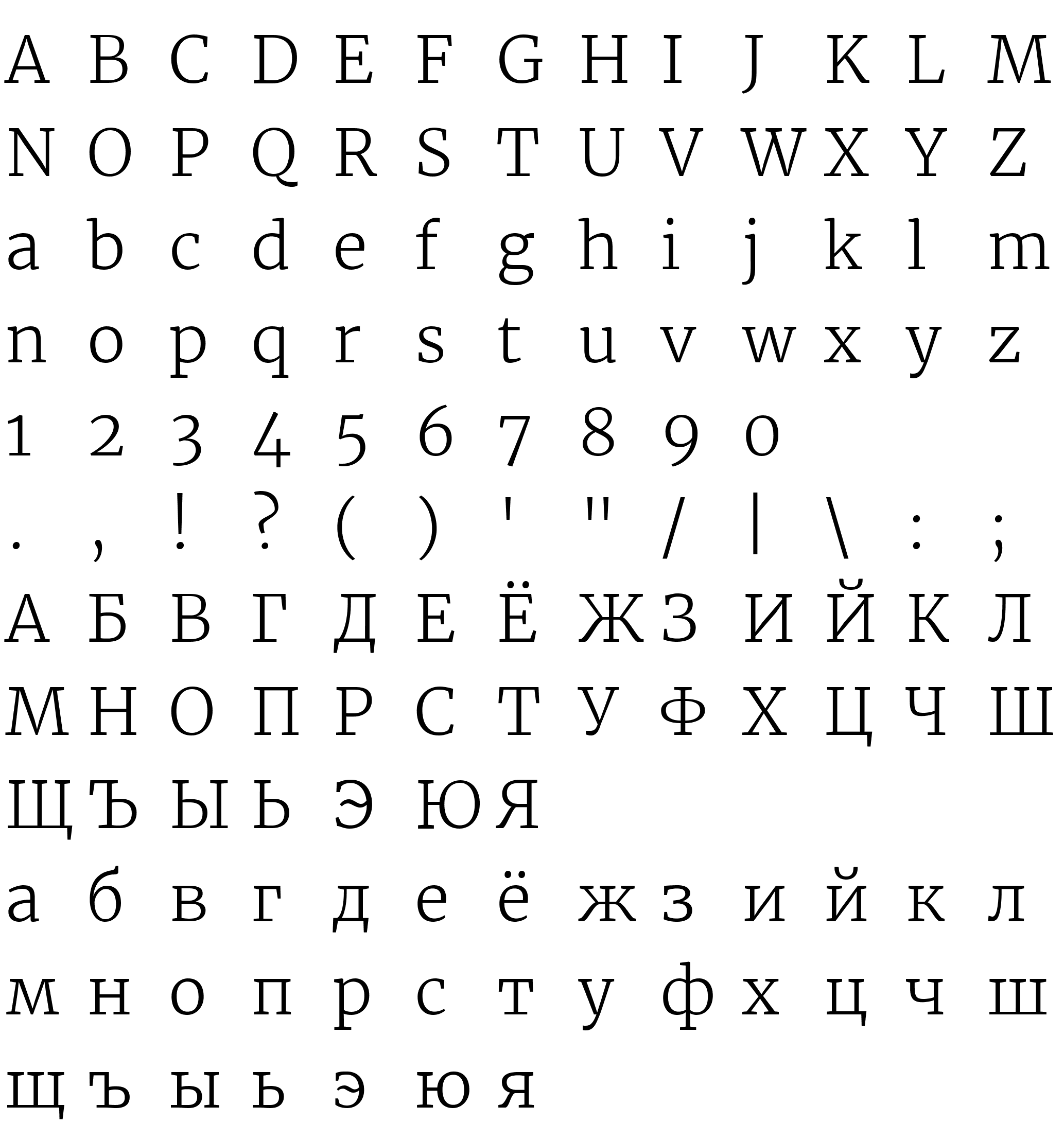 Шрифт Merriweather Light