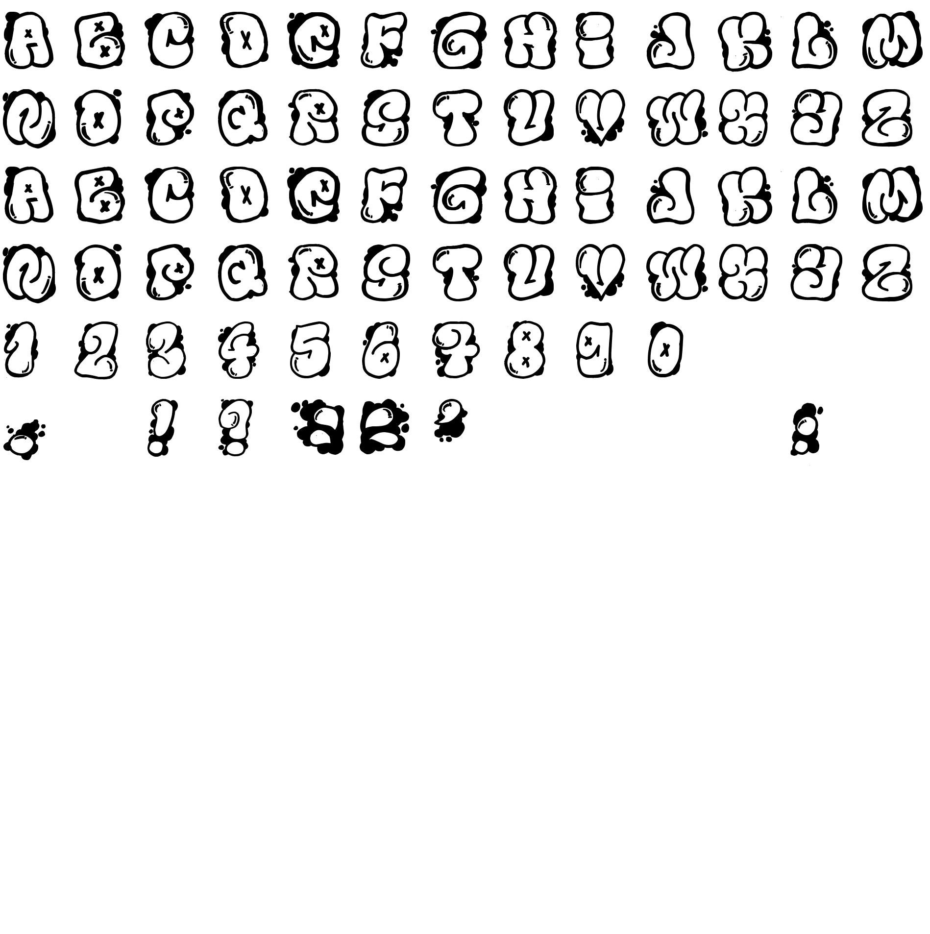 Шрифт El&Font Bubble