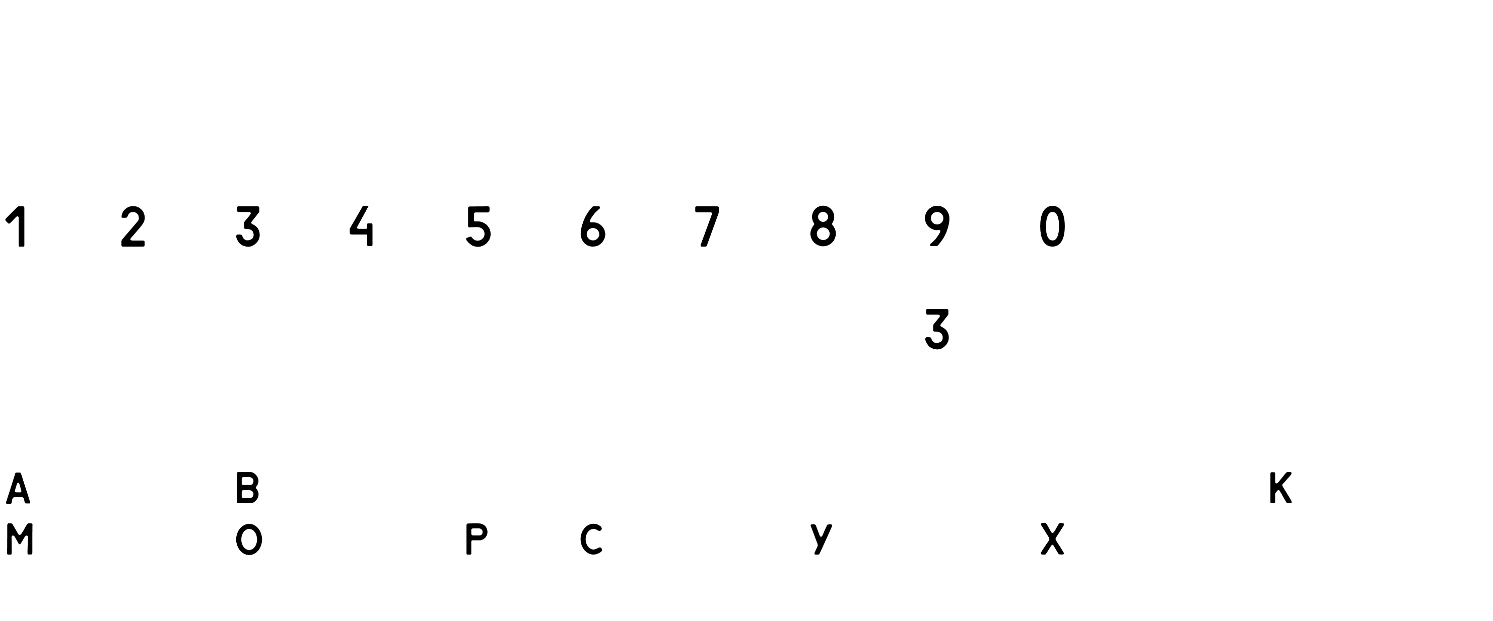 Шрифт RoadNumbers