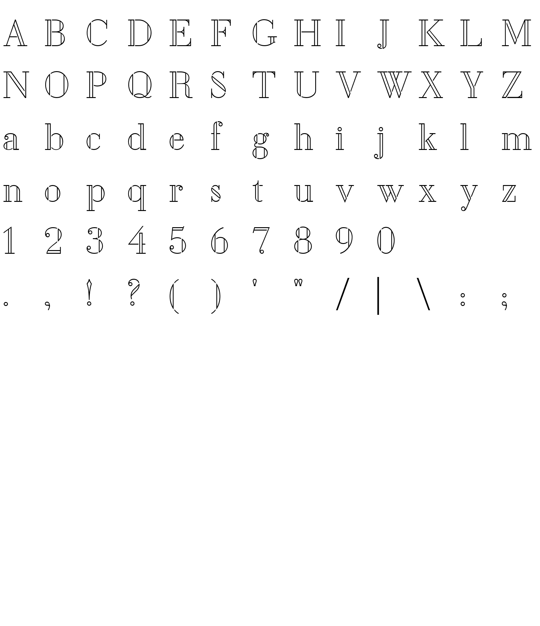 Шрифт Bo Diddlioni Stencil NF