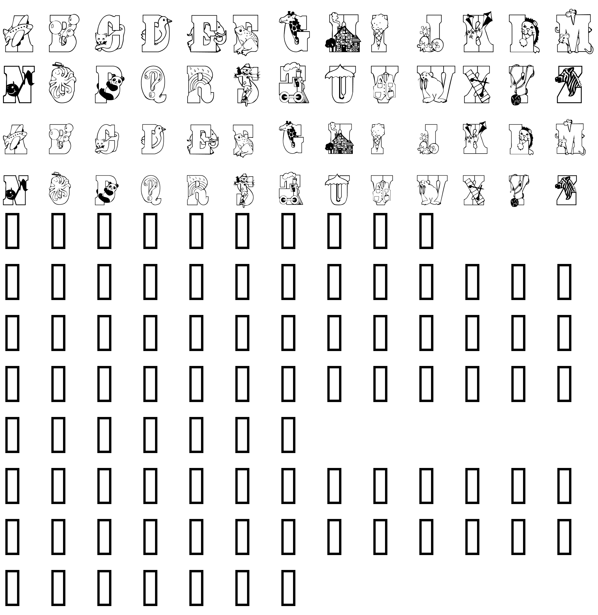 Шрифт Abcdaire Enfantin