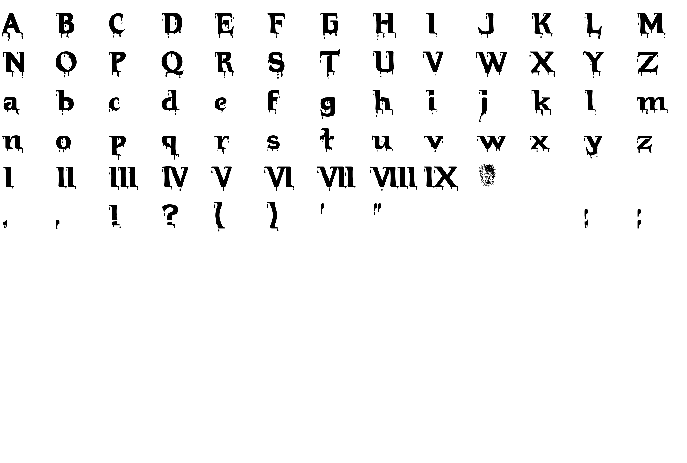 Шрифт Hellraiser Bloody