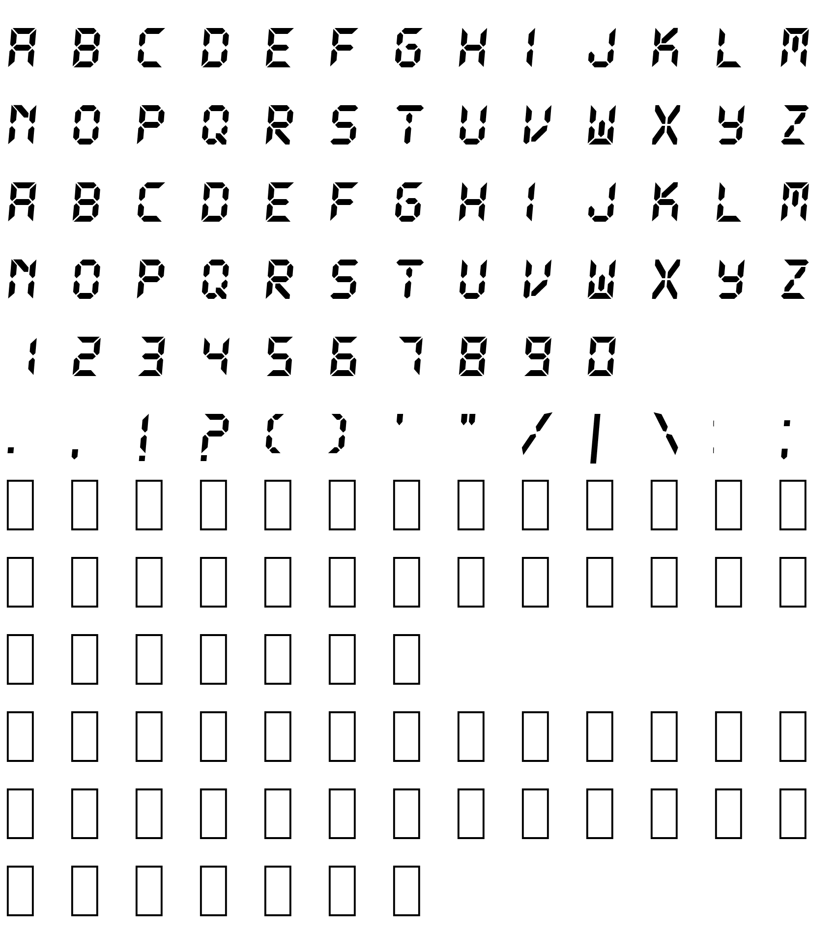 Шрифт LCD-DS Bold Italic