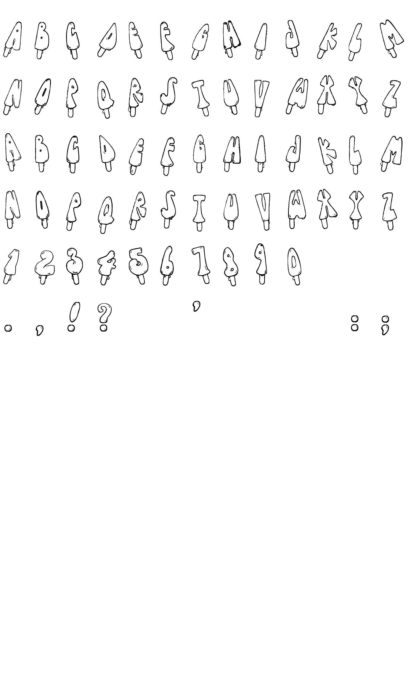 Шрифт Jenna's Popsicles