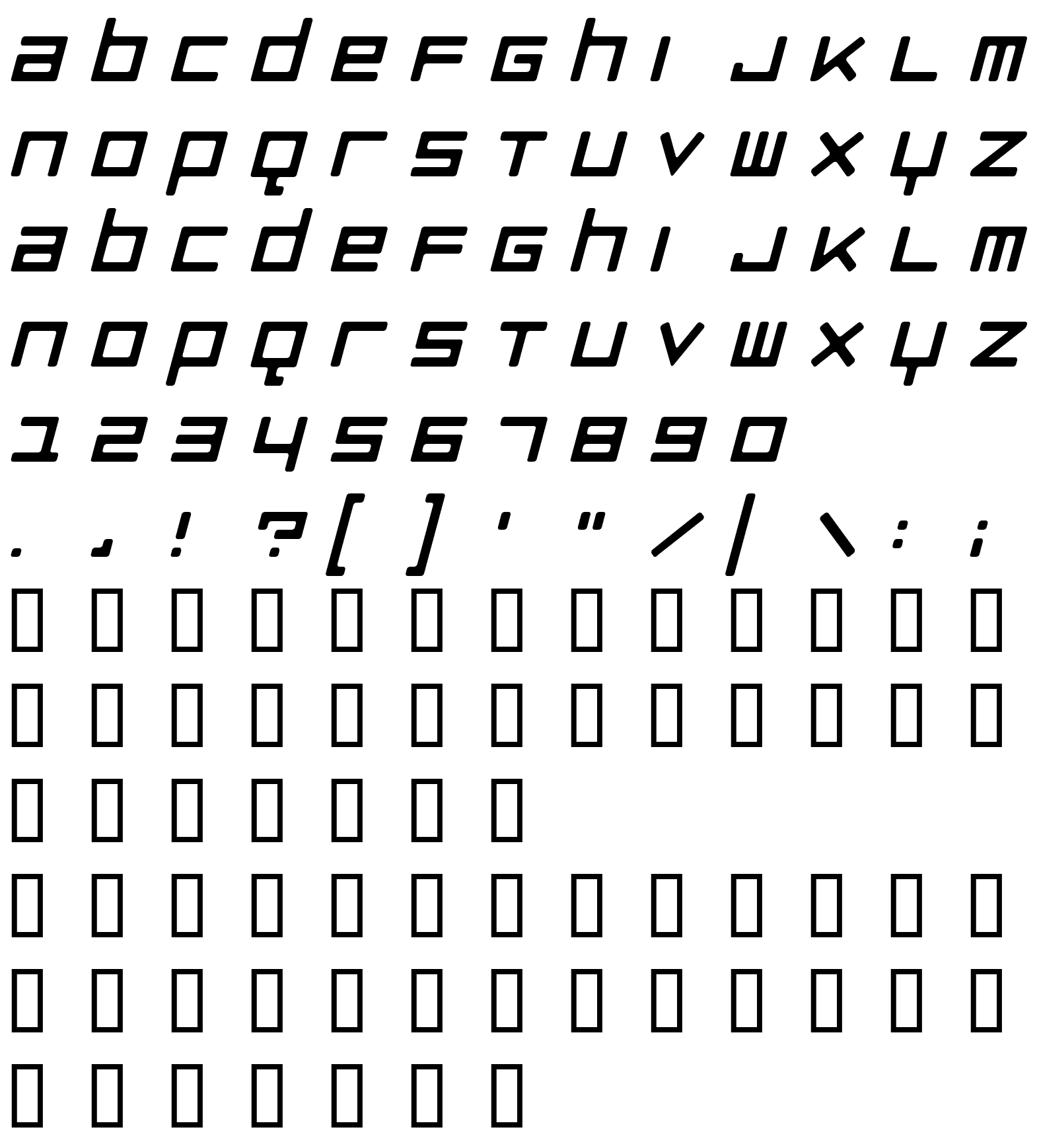 Шрифт Razer Oblique