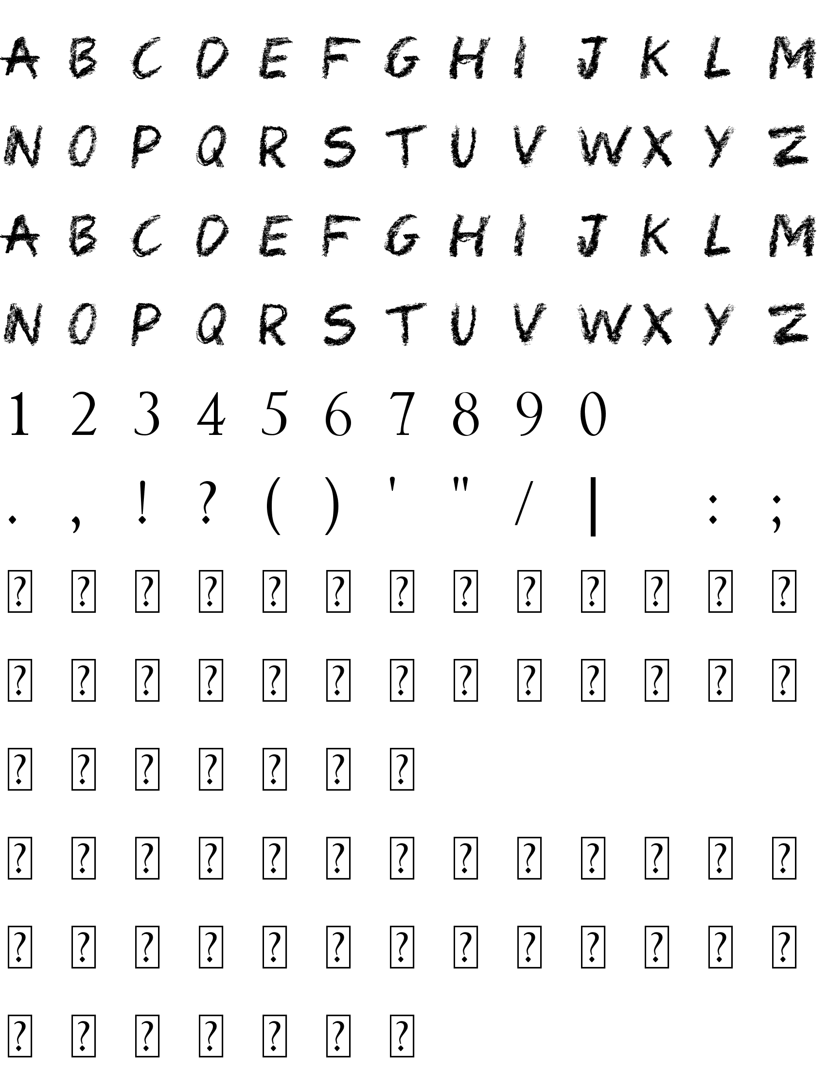 Шрифт Colored Crayons