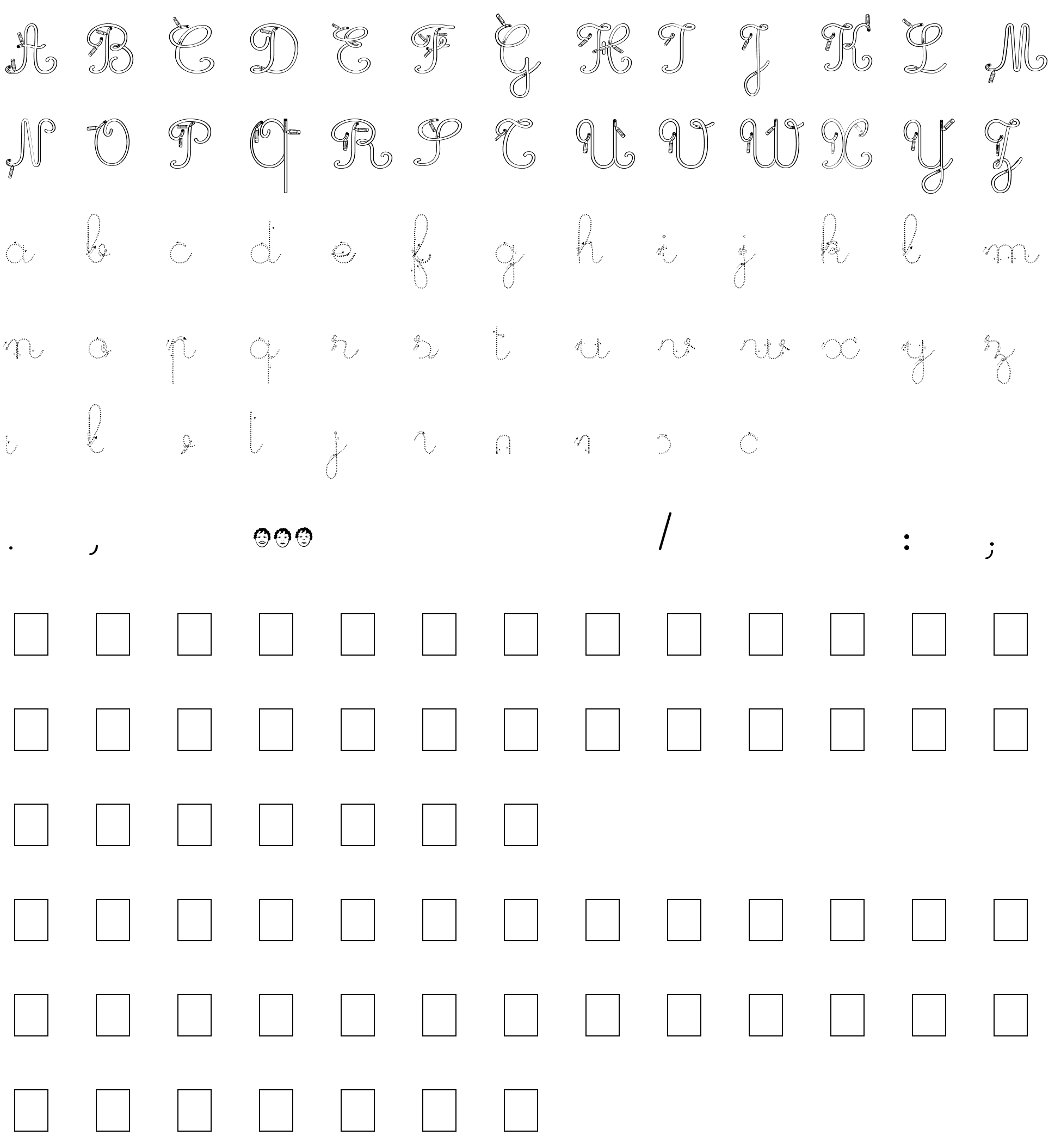 Шрифт Maternellecolor trace cursive