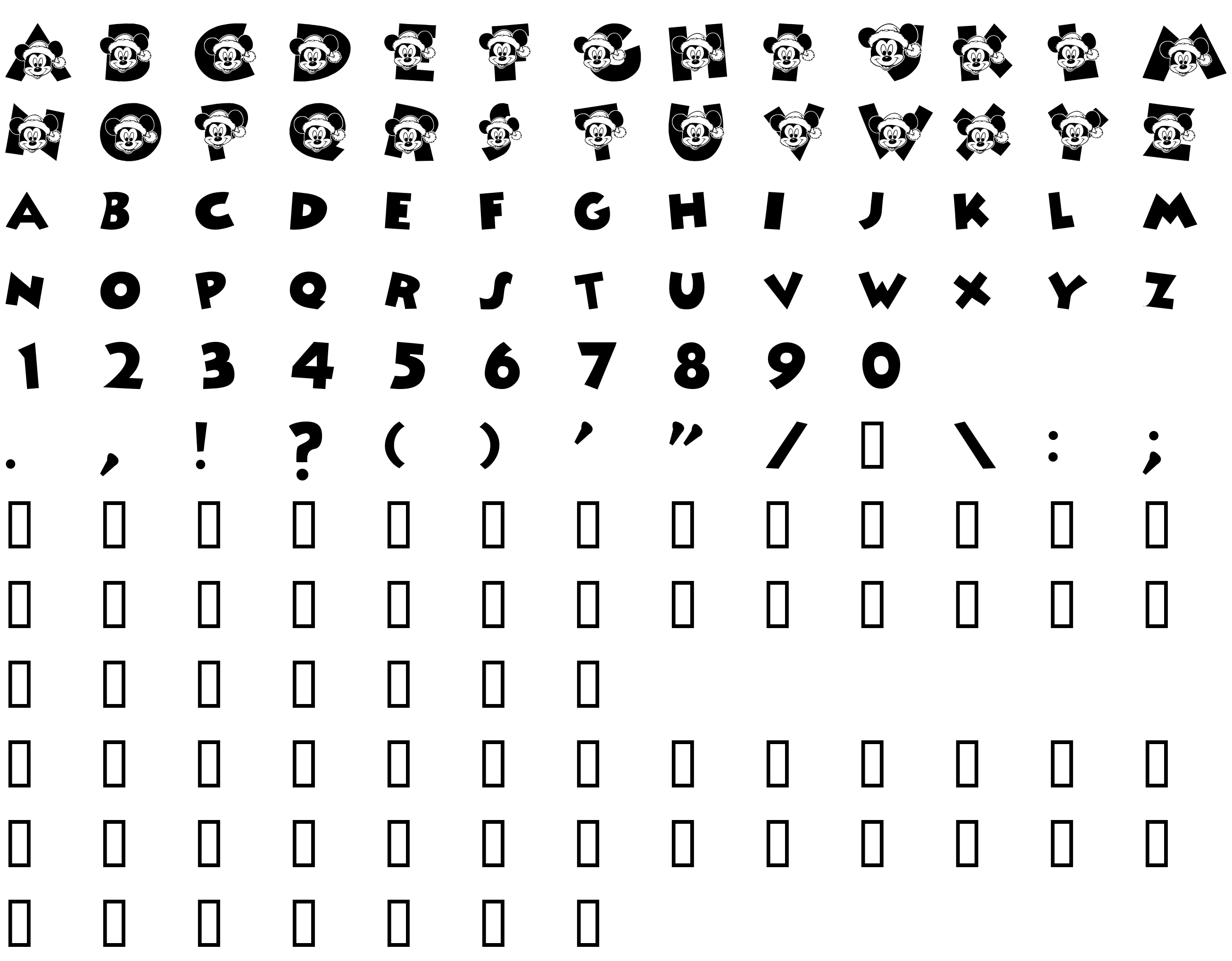 Шрифт Mickey's Merry Christmas